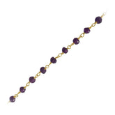 CHG-111-AM 18K Gold Overlay Beading & Extender Amethyst Chain Beads Bali Designs Inc